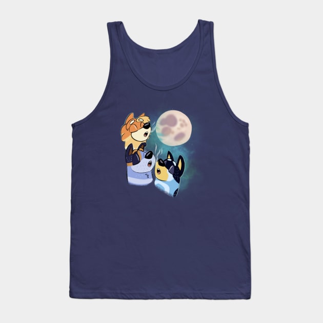 Three Heeler Moon Tank Top by AmyNewBlue